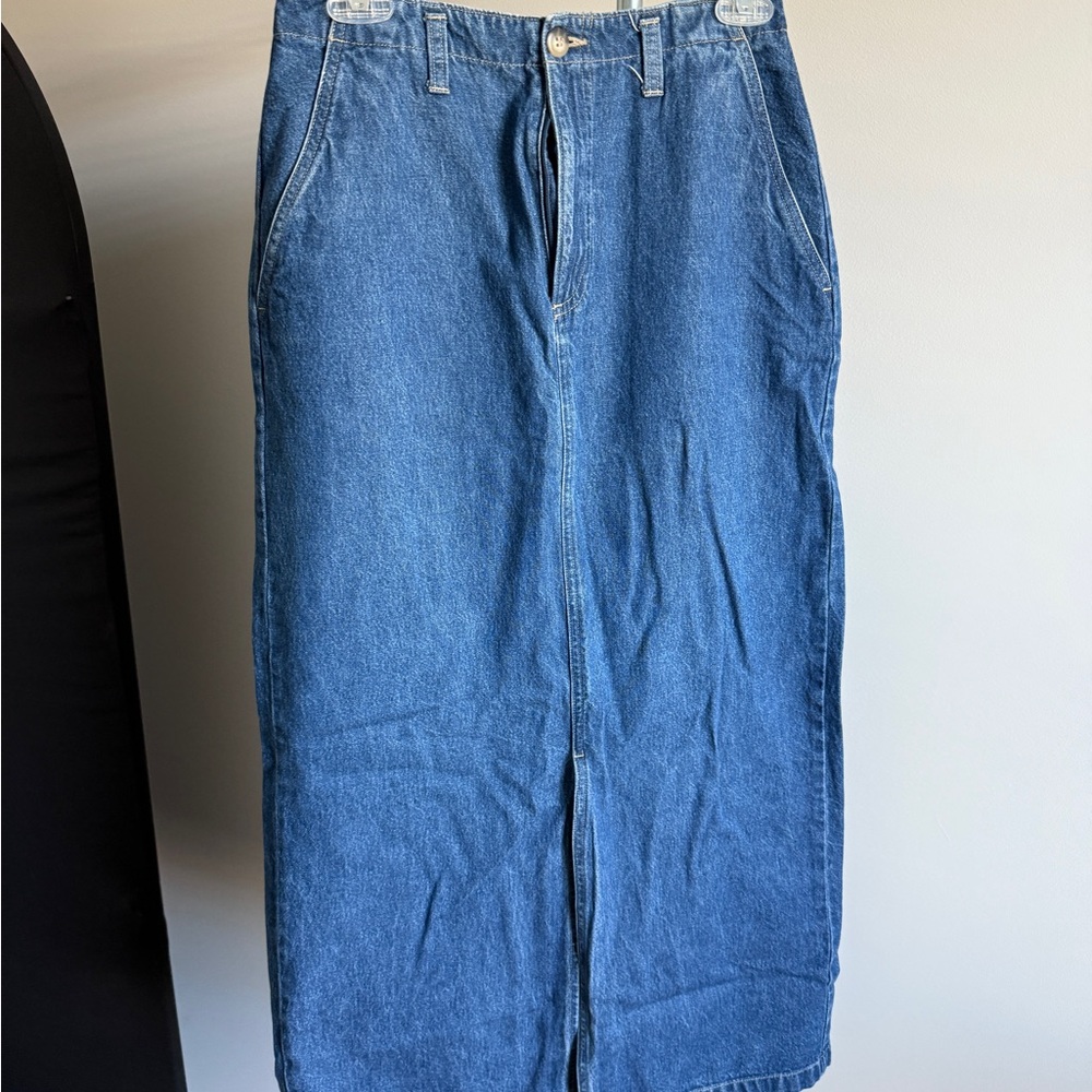 St. John's Bay Light Blue Denim Skirt